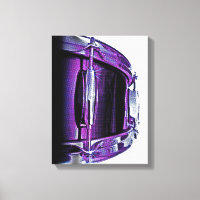 Cool Purple Snare Drum Canvas Drumming Drummer Art