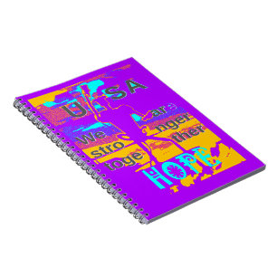 Cool Purple USA Hillary Hope We Are Stronger Toget Spiral Notebook