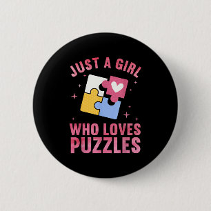 Cool Puzzle Design For Women Girls Jigsaw Lover Pu 6 Cm Round Badge