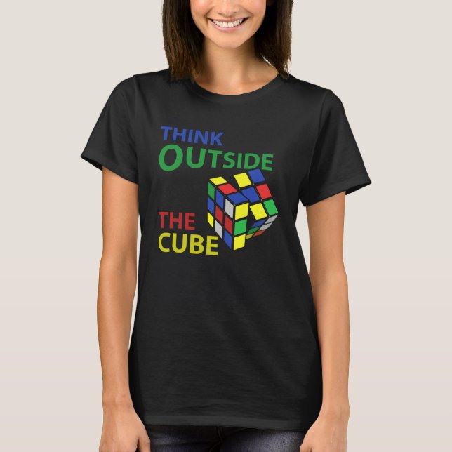 Cool Puzzle Problem Solving Colourful Cube  for Ne T-Shirt (Front)