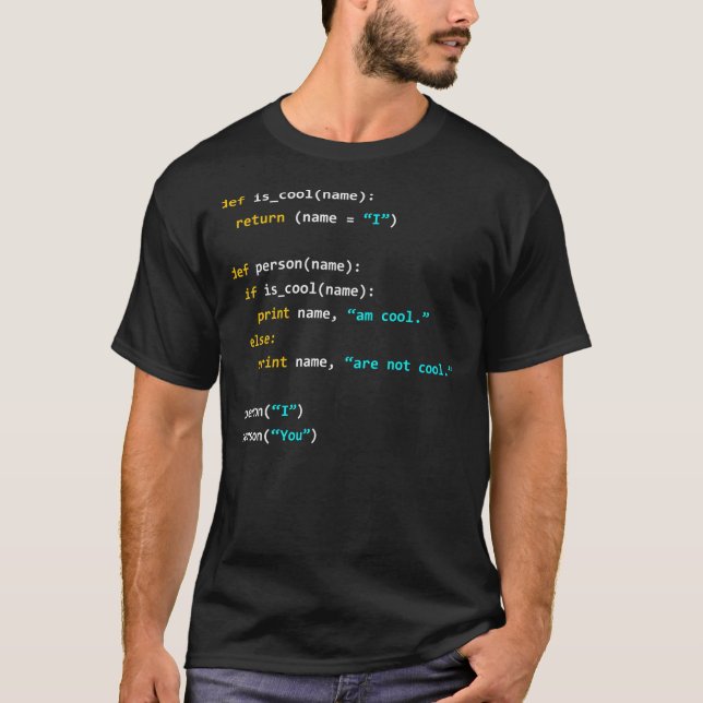 Cool Python Developer Classic T-Shirt (Front)