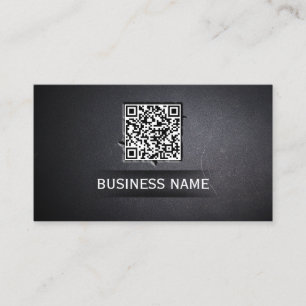 Cool QR Code Embed Dark Business Card