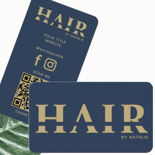 Cool QR Code Hairstylist Cosmetology Professional Business Card