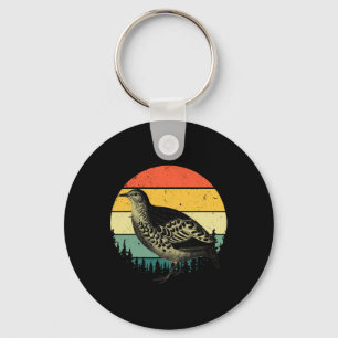 Cool Quail Art Men Women Bird Hunter Quail Upland Key Ring