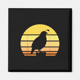 Cool Quail Art Men Women Bird Hunter Quail Upland Magnet