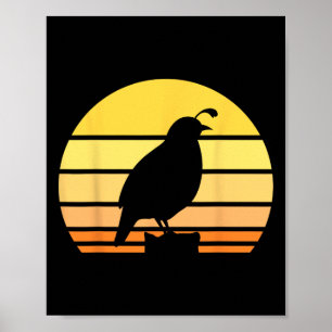 Cool Quail Art Men Women Bird Hunter Quail Upland Poster