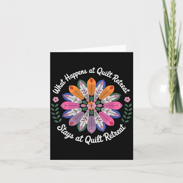 Cool Quilting Art For Men Women Sewing Quilt Lover Card (Front)