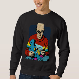 Cool Quilting Dad Pop Crocheter Dad  3 Sweatshirt