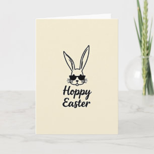 Cool Rabbit Easter Message Card