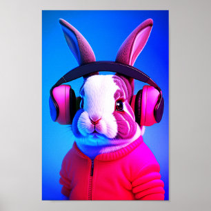 Cool Rabbit Poster