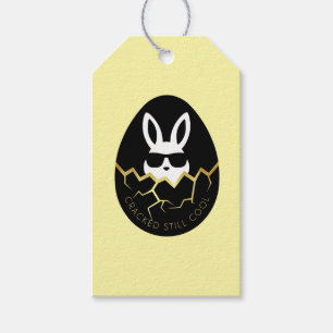 Cool Rabbit Sunglasses Funny Bunny Quote “Cracked Gift Tags