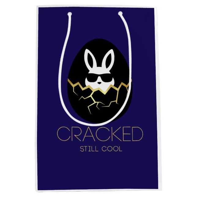 Cool Rabbit Sunglasses Funny Easter Bunny Quote  Medium Gift Bag (Front)