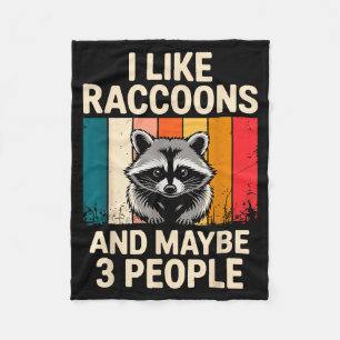 Cool Raccoon Design For Men Women Kids Racoon Racc Fleece Blanket