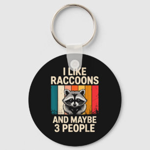 Cool Raccoon Design For Men Women Kids Racoon Racc Key Ring