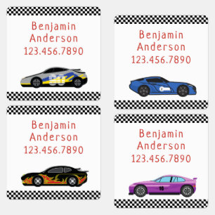 Cool Race Care Custom Name Tag 