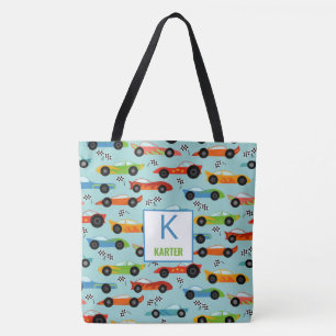 Cool Race Cars Personalised Kids Tote Bag