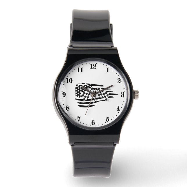Cool racing & American flag lovers Watch (Front)