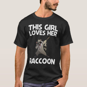 Cool Racoon For Girls Kid Trash Panda Animal Wild T-Shirt