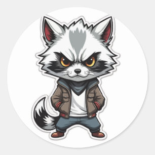 Cool Racoon Sticker - A Bandit with Attitude