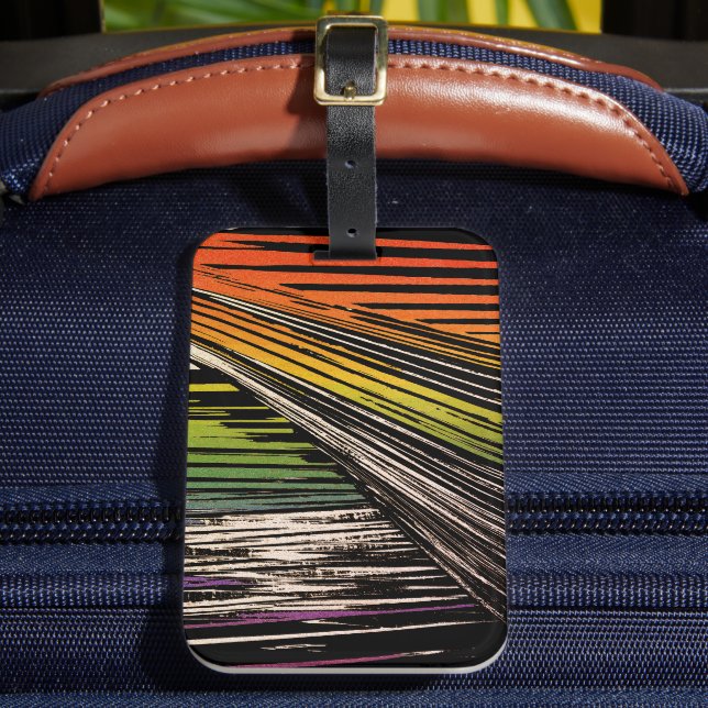Cool Rainbow Bandanna Luggage Tag (Front Insitu 2)