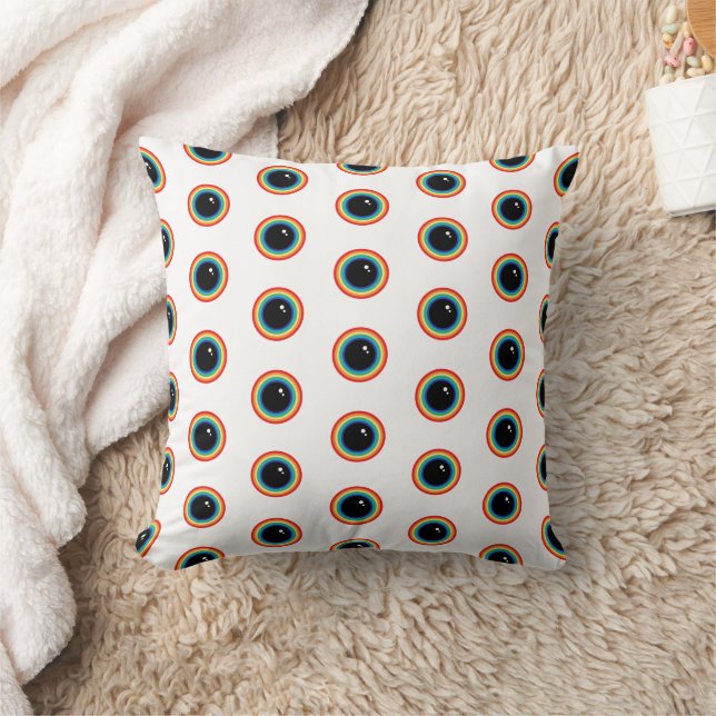 Cool Rainbow Eyes Cushion (Blanket)