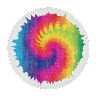 Cool Rainbow Tie Dye Cutting Board