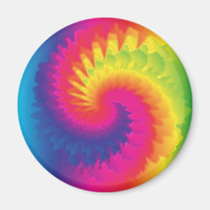 Cool Rainbow Tie Dye Magnet