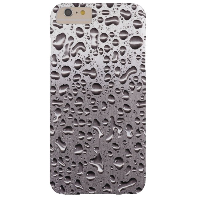 Cool Raindrops on Metal Stainless Steel Look Case-Mate iPhone Case (Back)