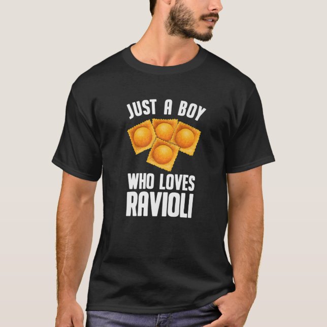 Cool Ravioli Design For Boys Men Ravioli Pasta Dou T-Shirt (Front)
