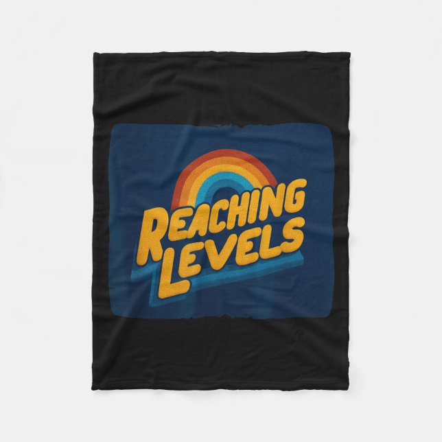 Cool Reaching Levels with Rainbow Costume Fleece Blanket (Front)