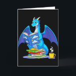 Cool Reading Books Dragon Book Lover Bookworm Men  Card<br><div class="desc">Cool Reading Books Dragon Book Lover Bookworm Men Women Kids</div>