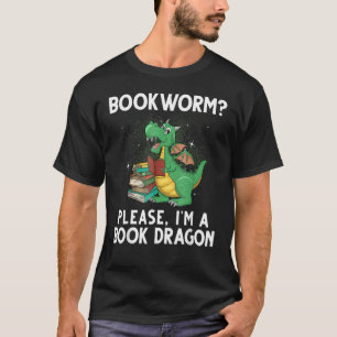 Cool Reading For Men Women Book Dragon Reader Libr T-Shirt