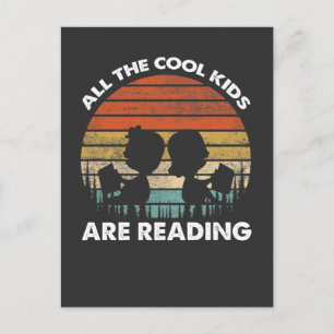 Cool Reading Kids Book Lover Children Bookworm Postcard