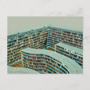 Cool reading lover gift postcard