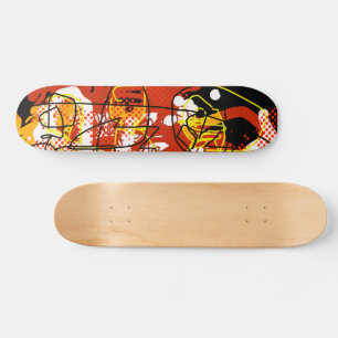Cool Red Abstraction Skateboard