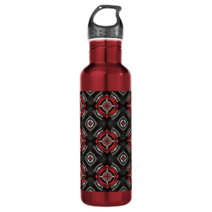 Cool Red and Black Geometric Pattern 710 Ml Water Bottle