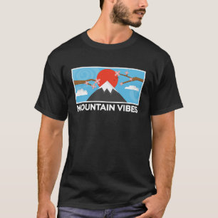 Cool Red and Blue Mountain View Vibes T-Shirt