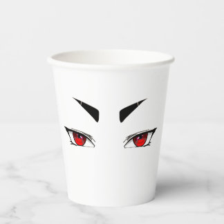 Cool red anime eyes paper cup