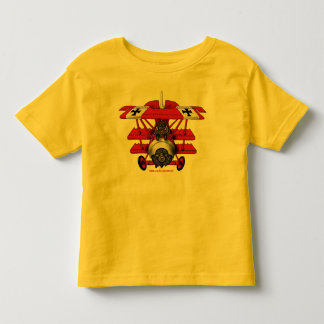 Cool red baron plane kids t-shirt