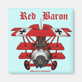 Cool red baron plane magnet design