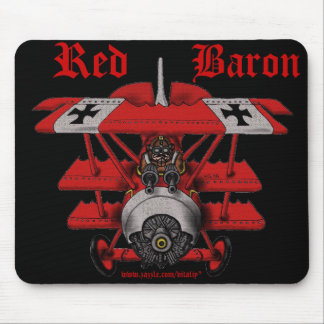 Cool red baron plane mousepad design
