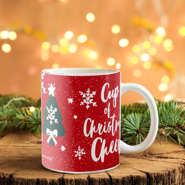Cool red green best nana ever photo cheer script coffee mug (Creator Uploaded)
