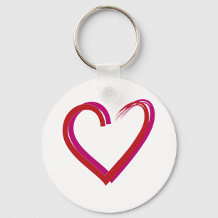 Cool Red Hearts Key Ring