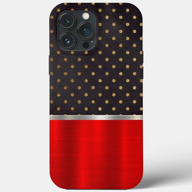 Cool Red Metallic Cell Phone Case (Back)