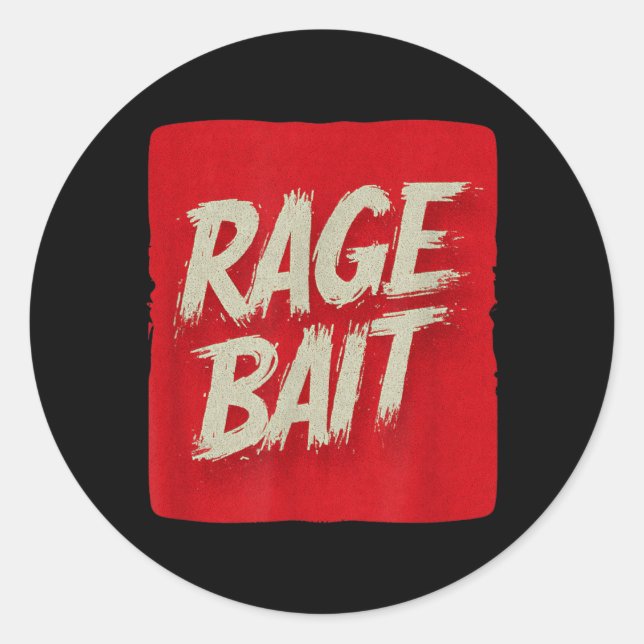 Cool Red Rage Bait Costume Classic Round Sticker (Front)
