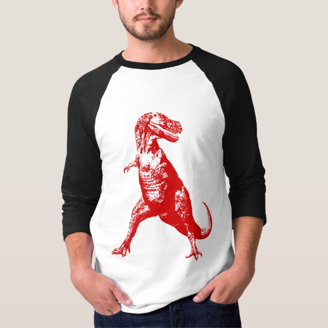 Cool red Tyrannosaurus Rex (T-Rex) dinosaur… T-Shirt (Front)