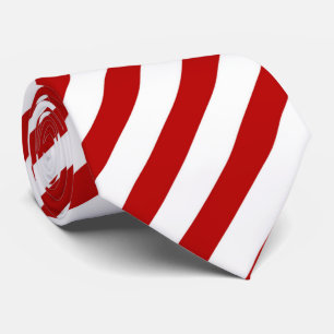 cool red white stripe pattern tiled tie