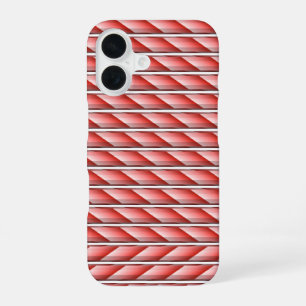 cool red white stripes iPhone 16 case
