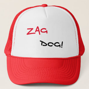 Cool Red Zag Dog Hat