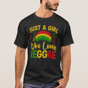 Cool Reggae For Girls Women Rasta Jamaican Music R T-Shirt